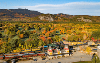 North Conway train station in autumn