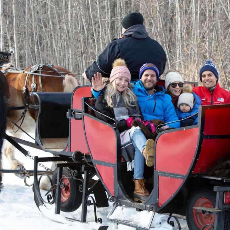 family-friendly activities sleigh rides north conway