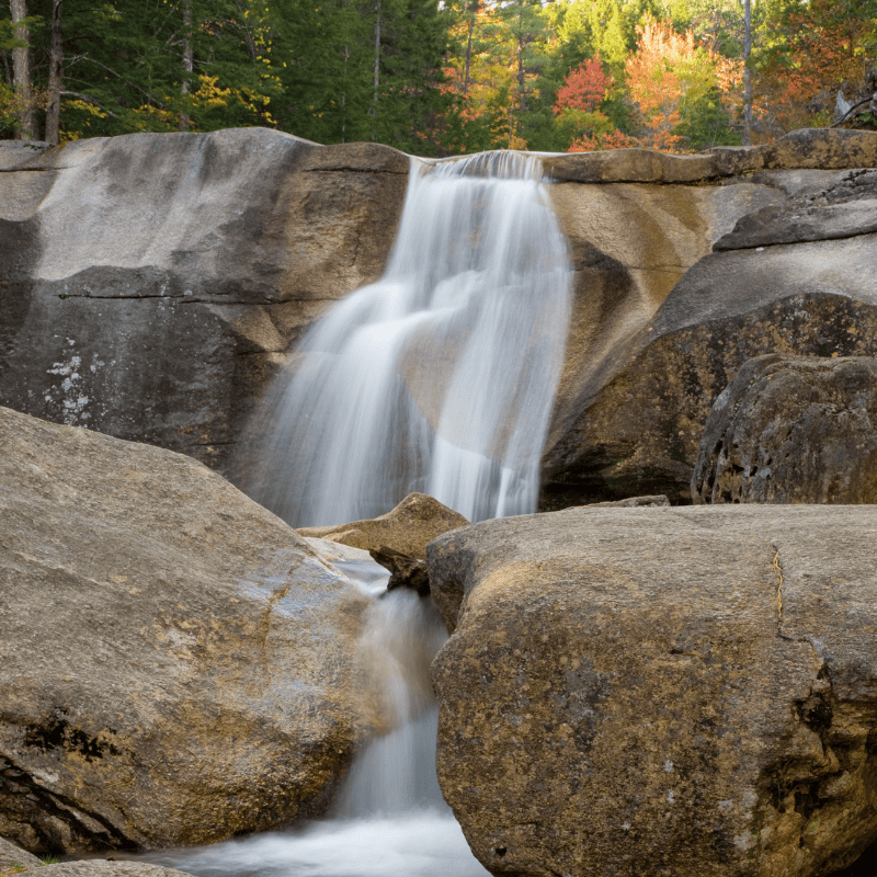 Diana's Baths in New Hampshire fall foliage