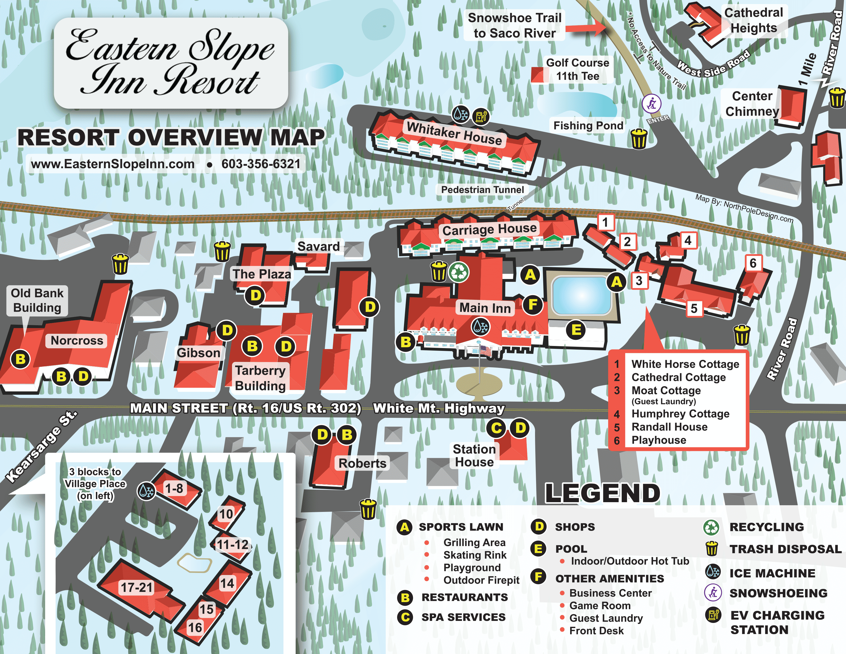 eastern slope inn winter map